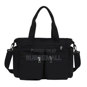 Black Nylon Tote Bag