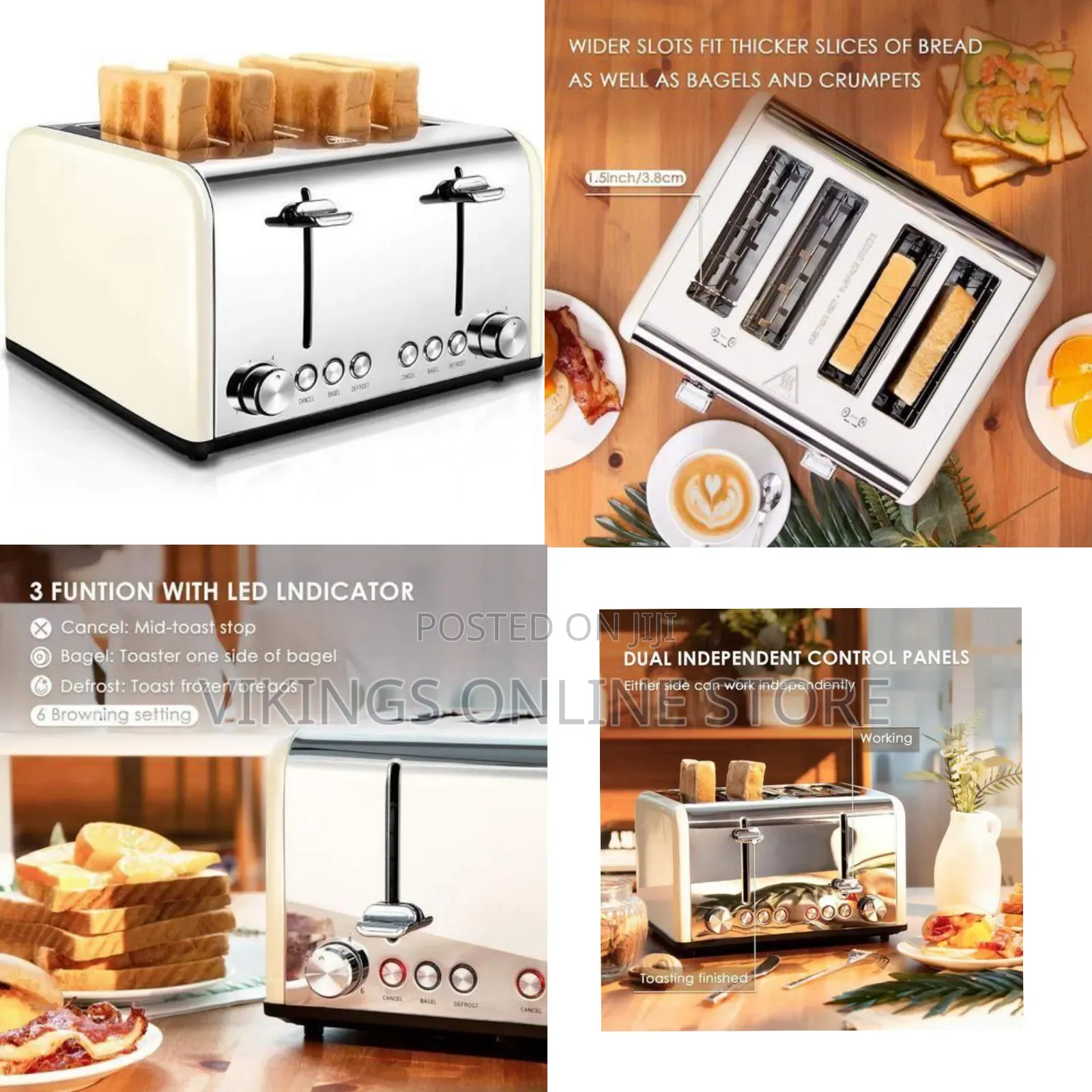 Retro-Inspired Bread Toaster - Silver