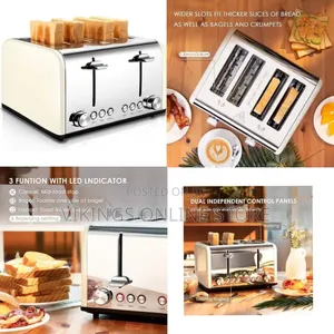 Retro-Inspired Bread Toaster - Silver