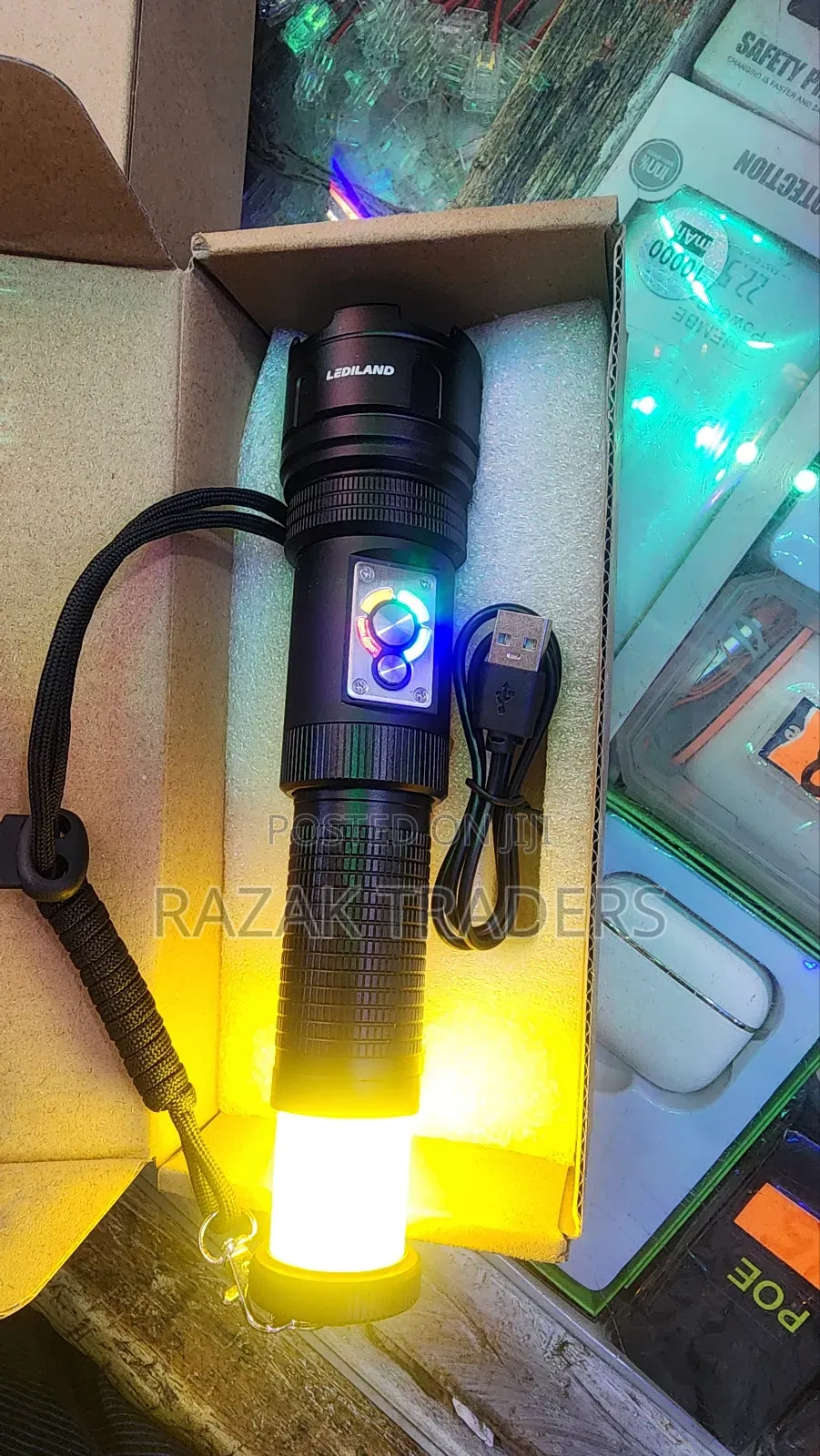 C20 Led Torch Light High Power Long Distance Rechargeable Powerful