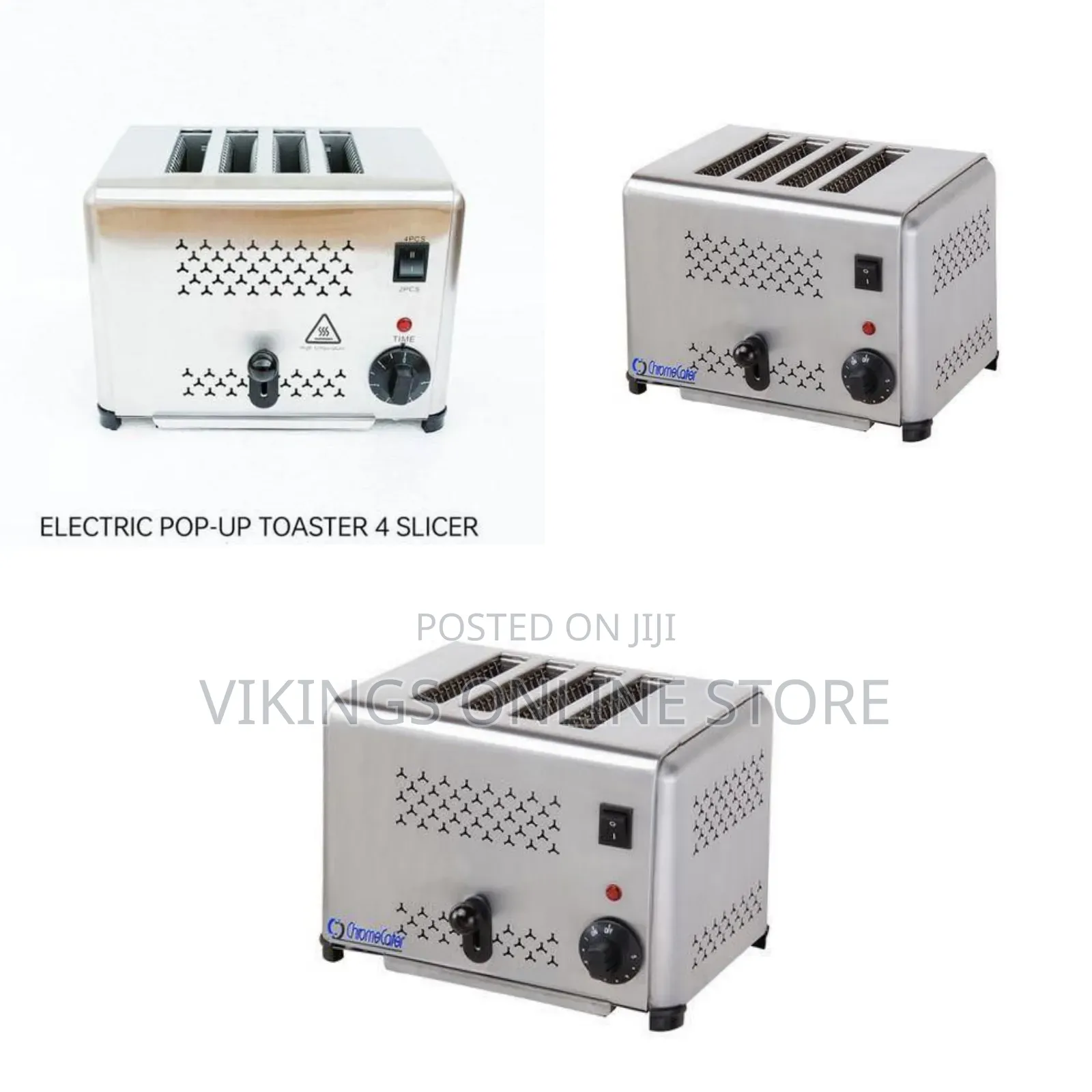 Chromecater Heavy-Duty 4-Slot Commercial Toaster - Multicolor
