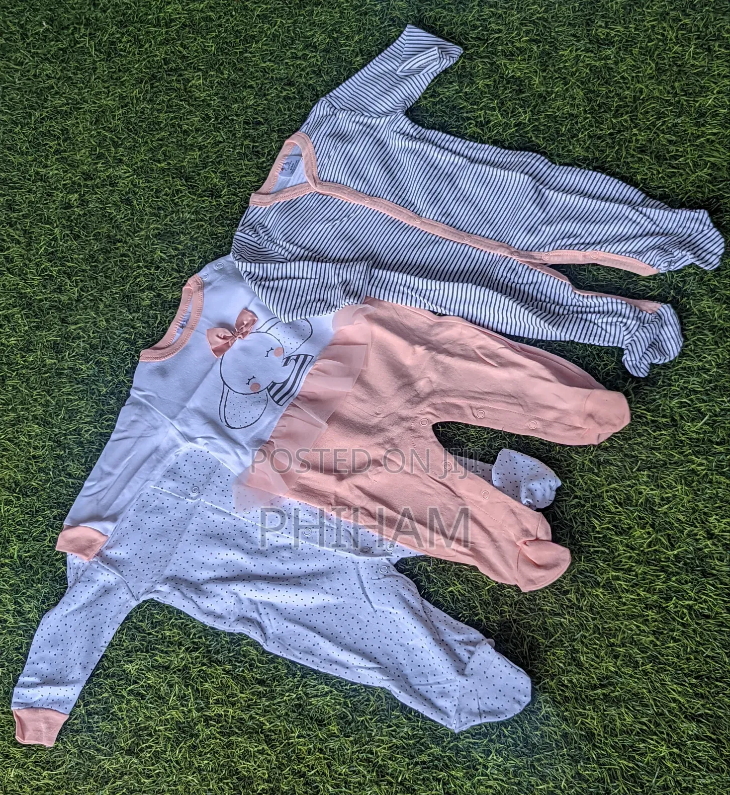 Baby 3pc Cotton Overalls/ Sleep