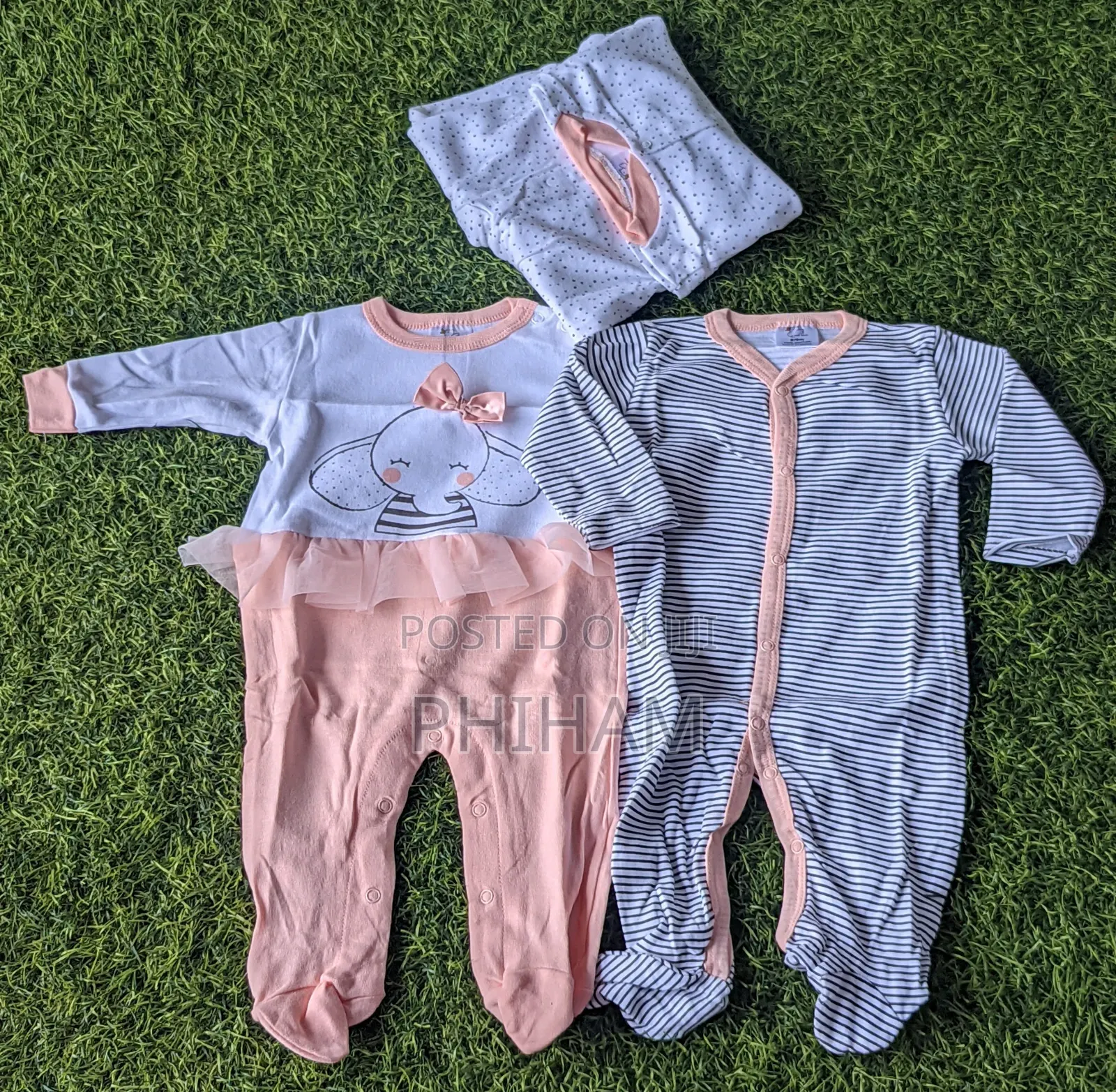 Baby 3pc Cotton Overalls/ Sleep