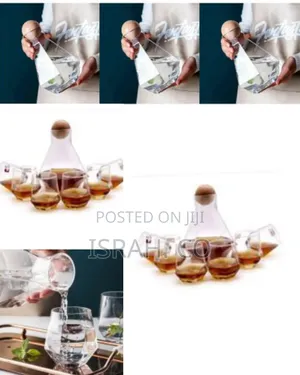 7 Set Whiskey Wine Diamond Decanter With Liquor Hexagon Glasses