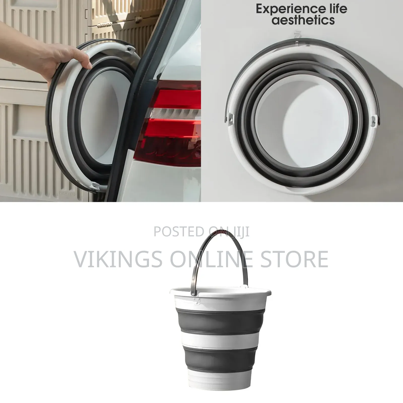 Round Collapsible Water Bucket for House Cleaning, Space Saving