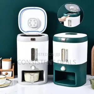 Press-type Kitchen Rice Grain / Cereal  Container