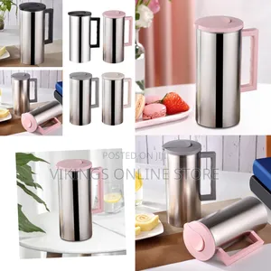 1.6l Stainless Steel Pitcher and Lid With Handle Cold Water Kettle