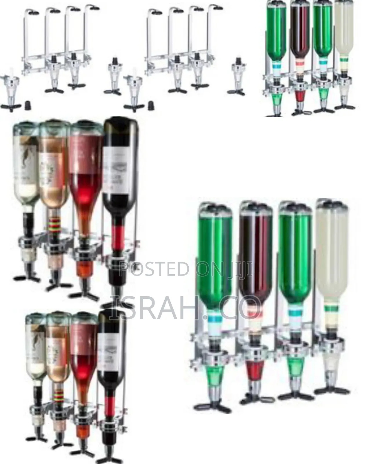 4 Bottles Beverage Bar Butler Drink Shot Tapper Dispenser