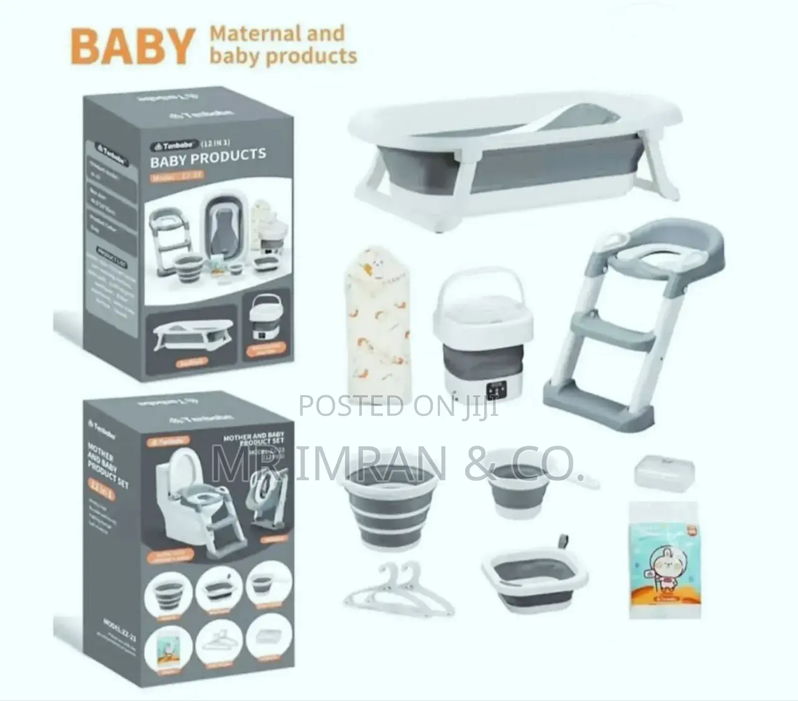 Tenbabe 12-in-1 Foldable Baby Bath Tub Set