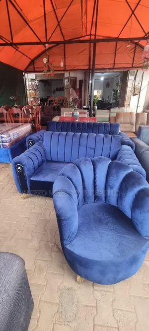 Six Seat Fabric Sofa Set