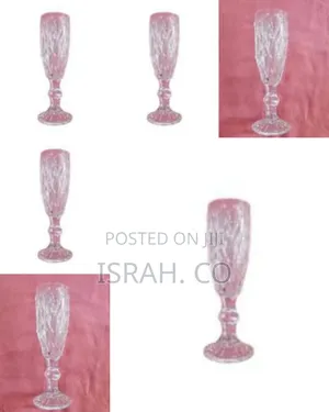 6 Pieces of Long Diamond Design Wine Glasses-Colorless