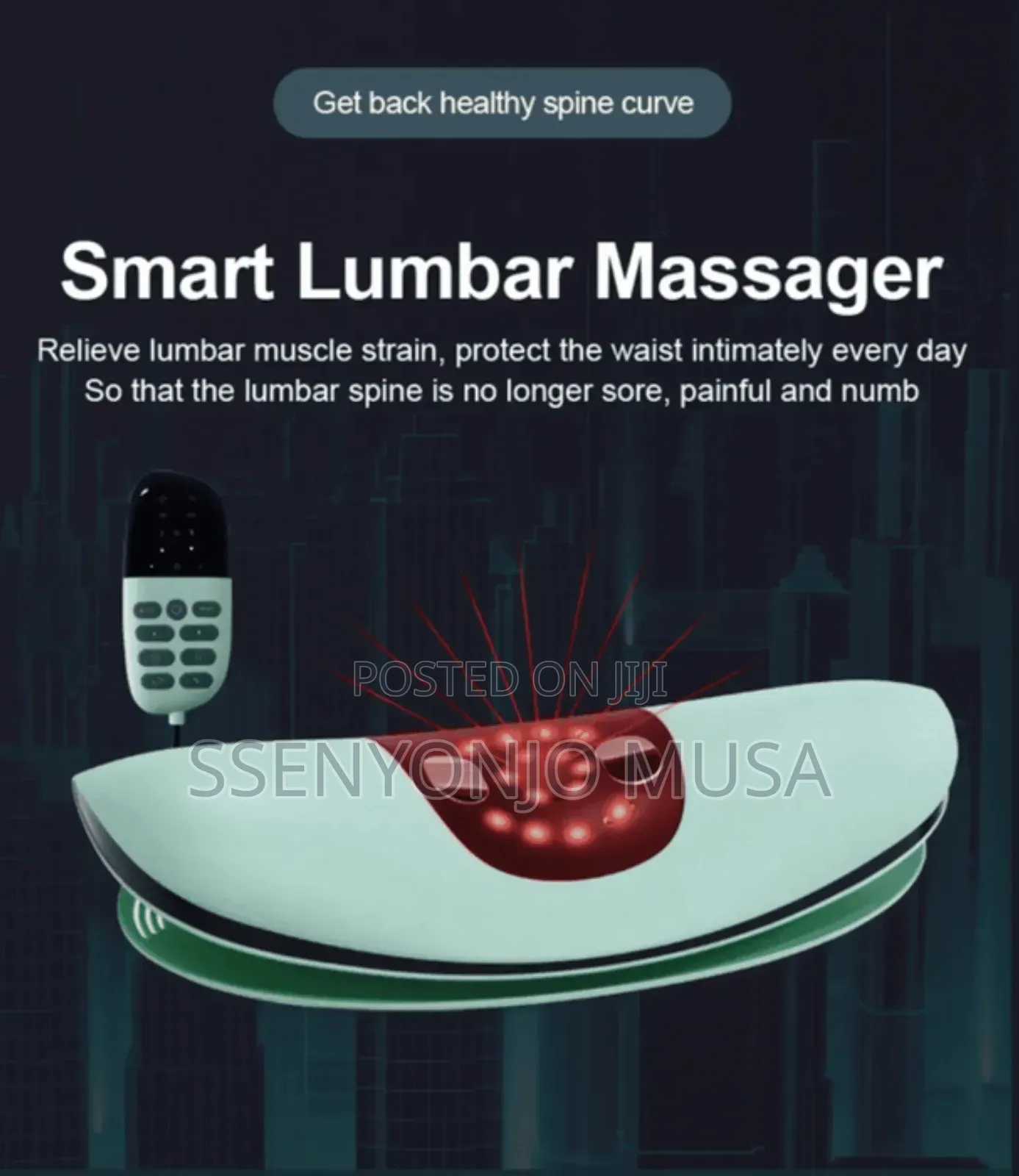 Electric Lumbar Massager With Heat, Vibration Back Pain