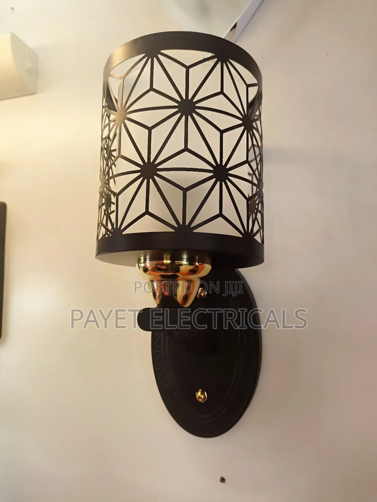 Black Gold Wall Lamp Holder