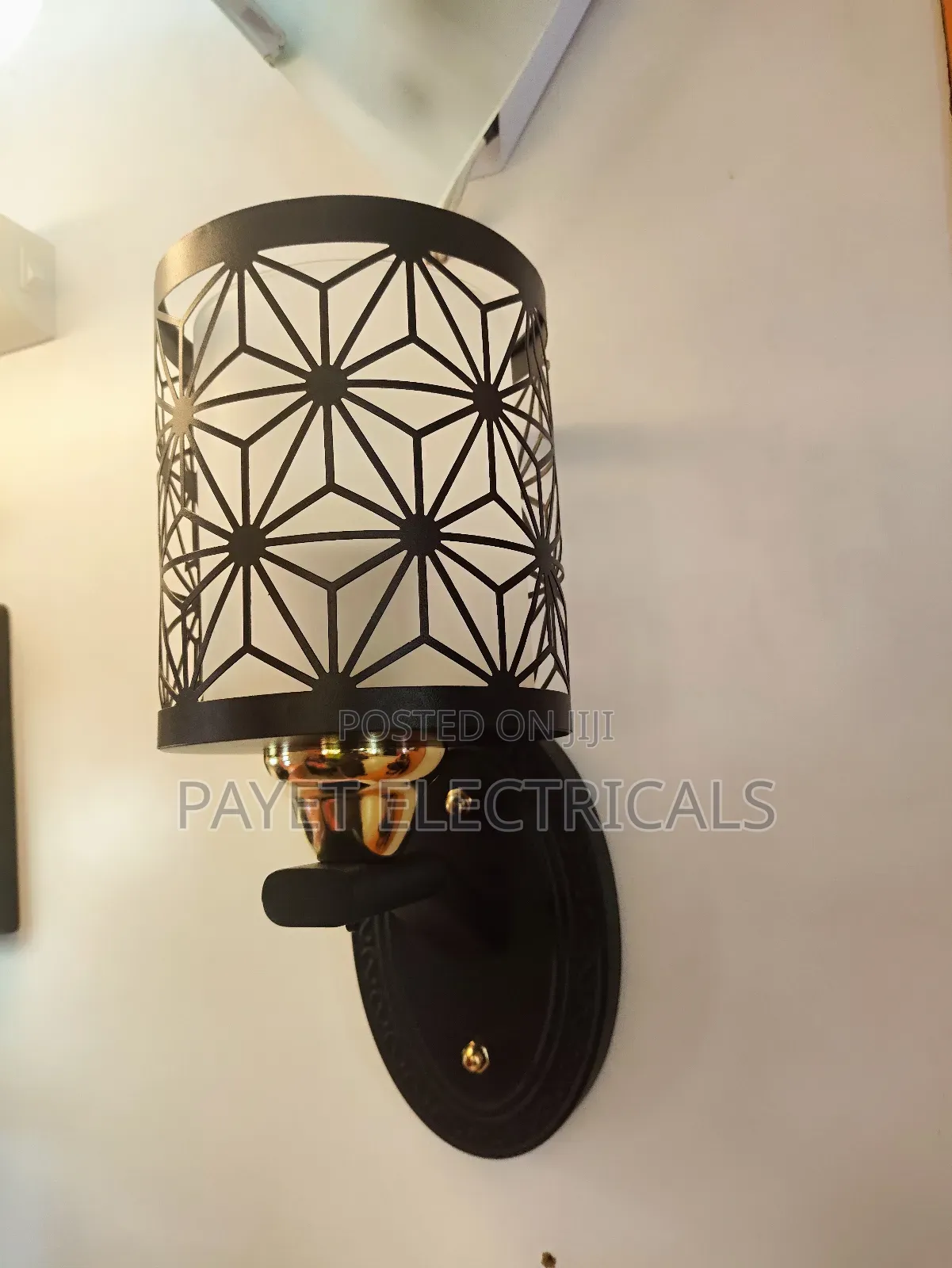 Black Gold Wall Lamp Holder