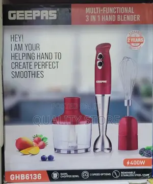 Geepas 3 in 1 Multi-Functional Hand Blender Ghb6136