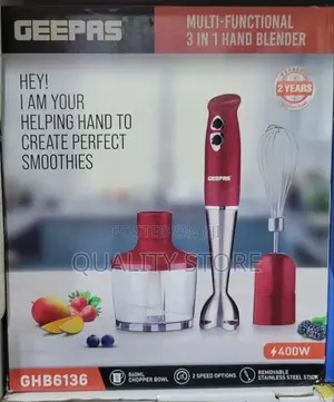 Geepas 3 in 1 Multi-Functional Hand Blender Ghb6136