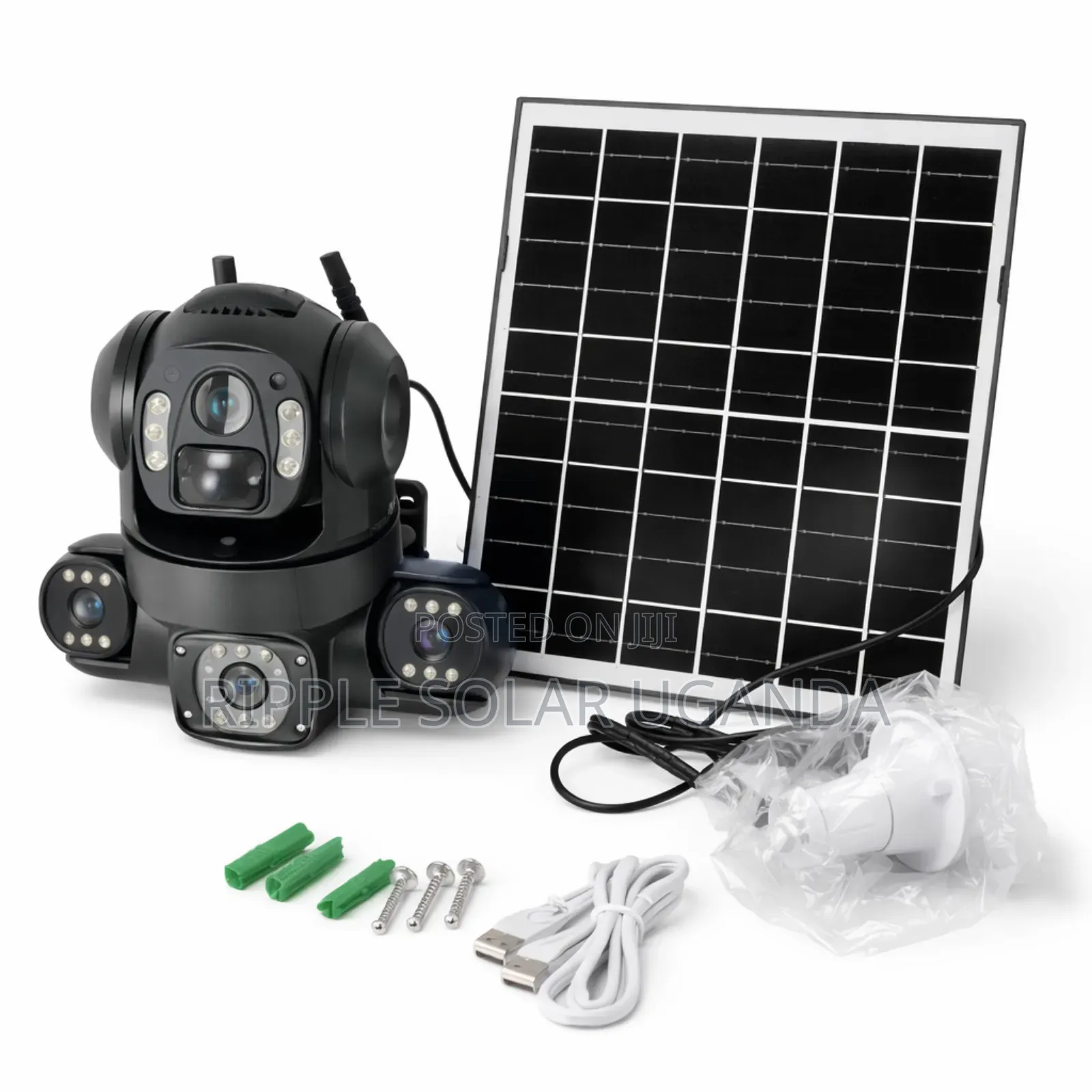 S28 3 Lens Solar CCTV Camera Wifi PTZ Night Vision Security Camera