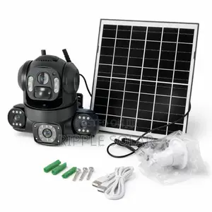 S28 3 Lens Solar CCTV Camera Wifi PTZ Night Vision Security Camera