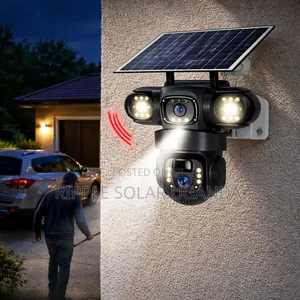 S28 3 Lens Solar CCTV Camera Wifi PTZ Night Vision Security Camera