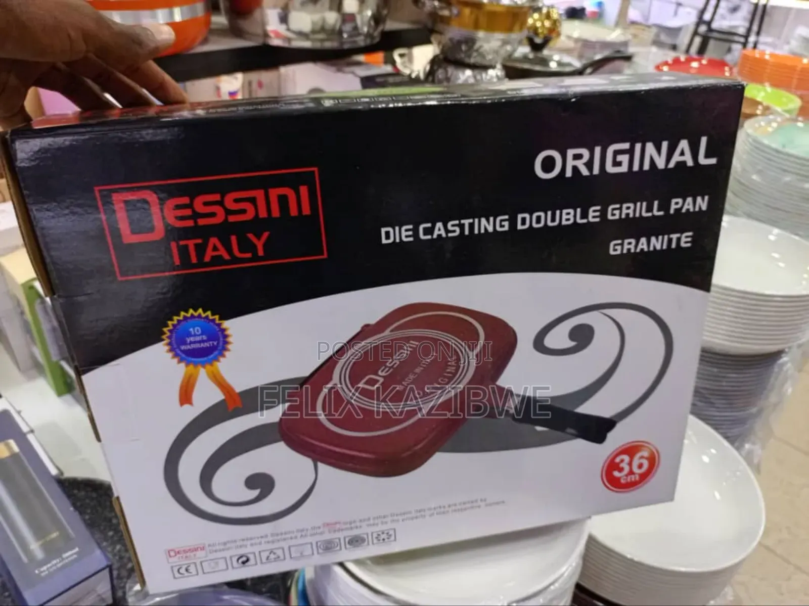 Dessini 36cm Double-sided Grill Pan.