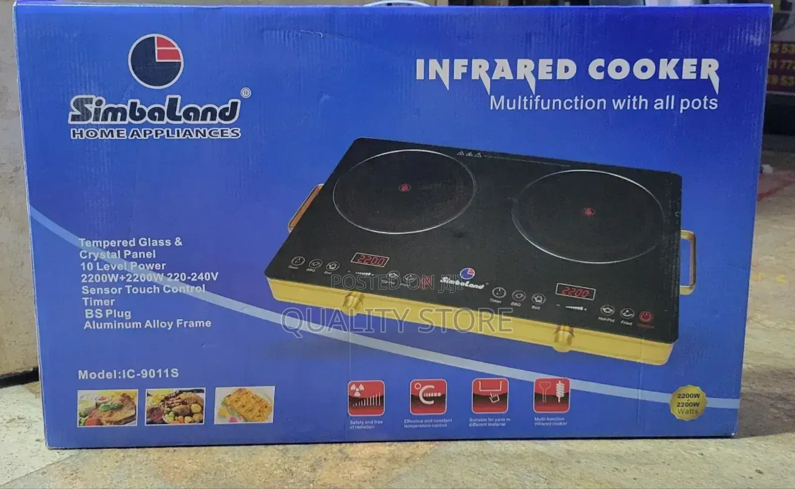 Simbaland Electric Multifunctional Infrared Cooker Ic-9011s