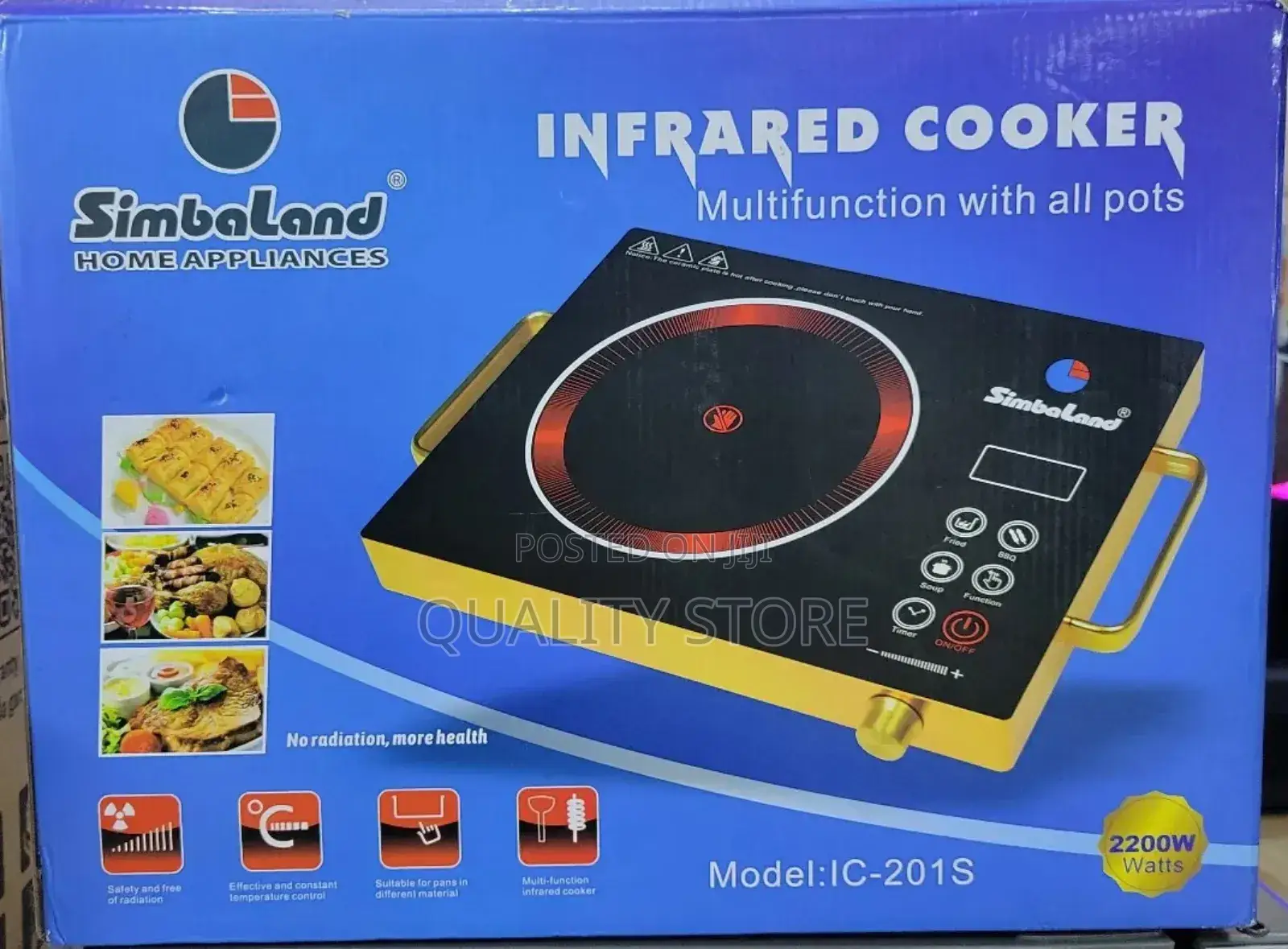 Simbaland Single Electric Infrared Cooker Ic-201s