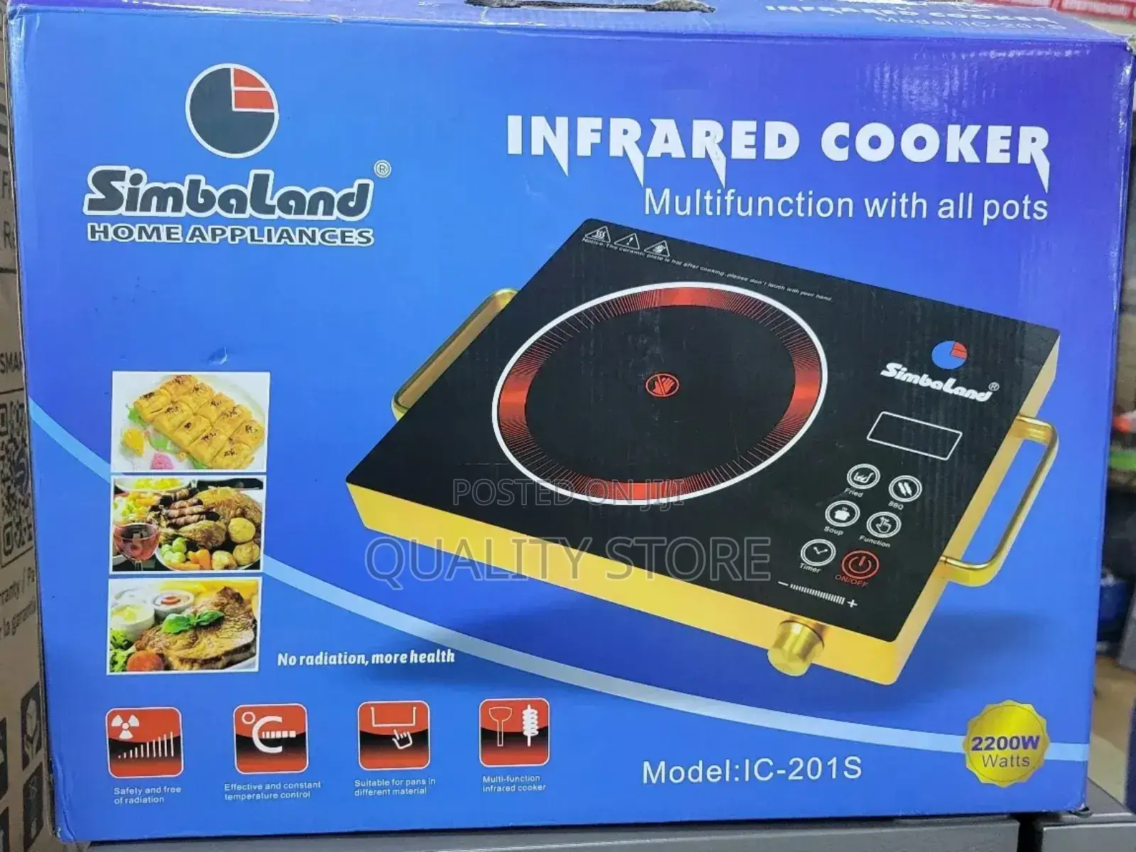 Simbaland Single Electric Infrared Cooker Ic-201s