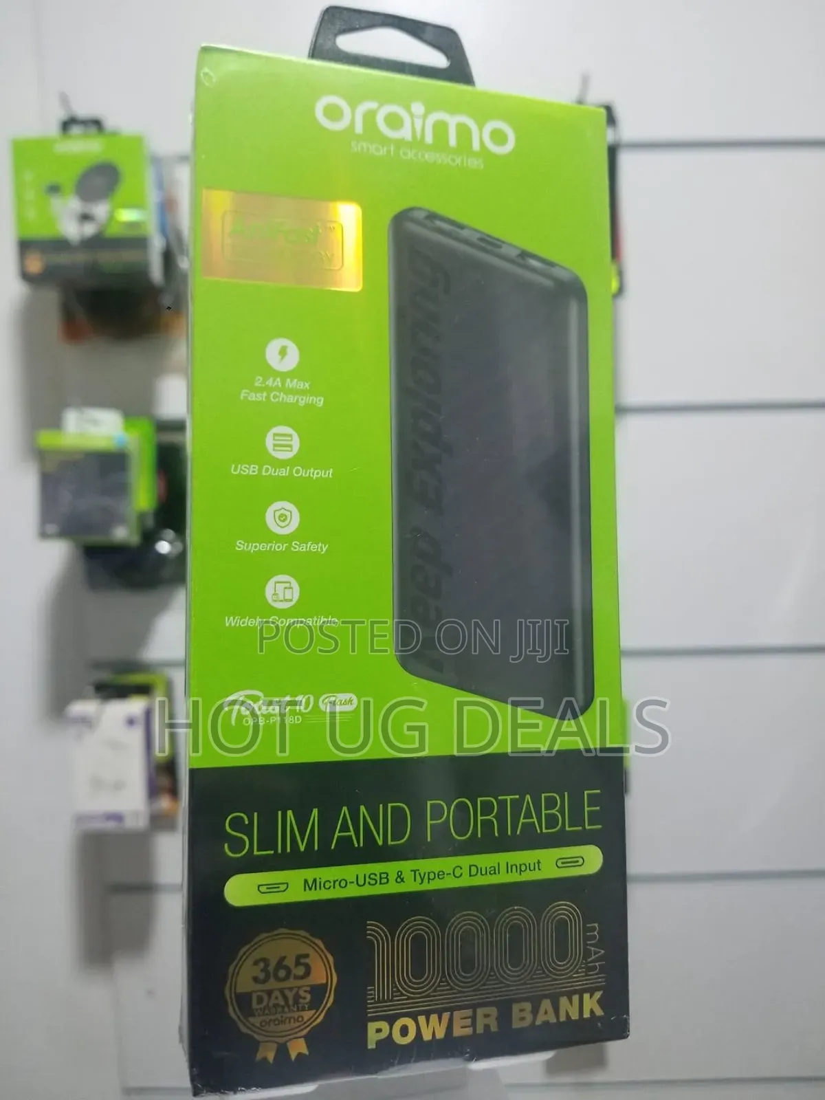 Oraimo Portable Power Bank 10000mah Up To 3x Faster Charging