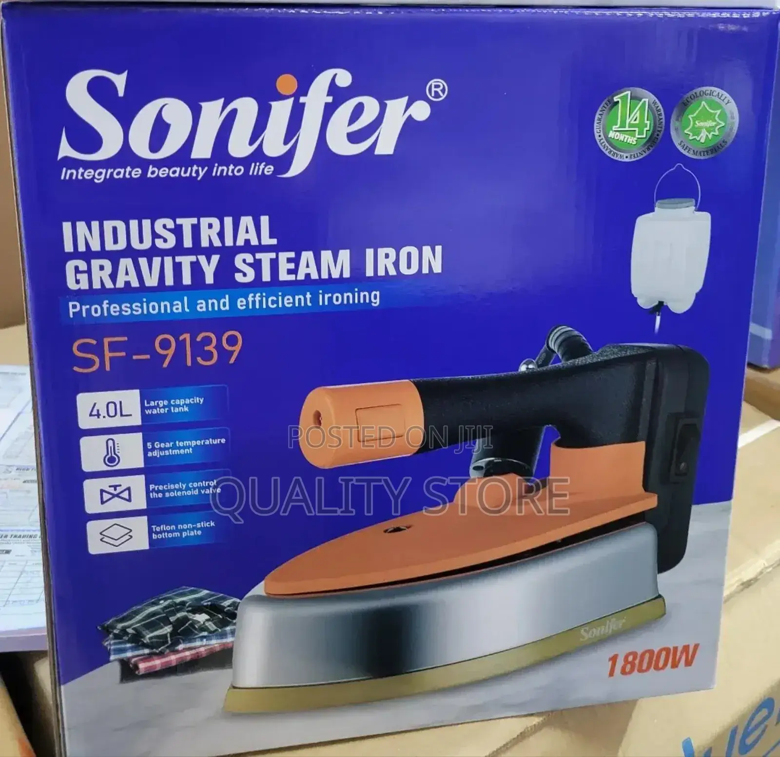 Sonifer Industrial Gravity Steam Iron 1800w Sf-9139