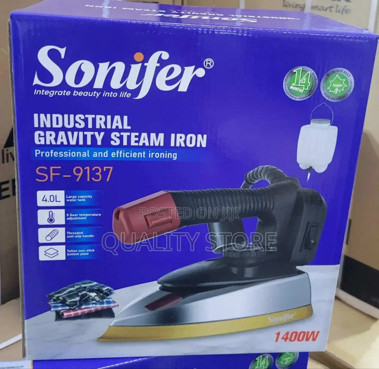 Sonifer Industrial Gravity Steam Iron 1400w Sf-9137