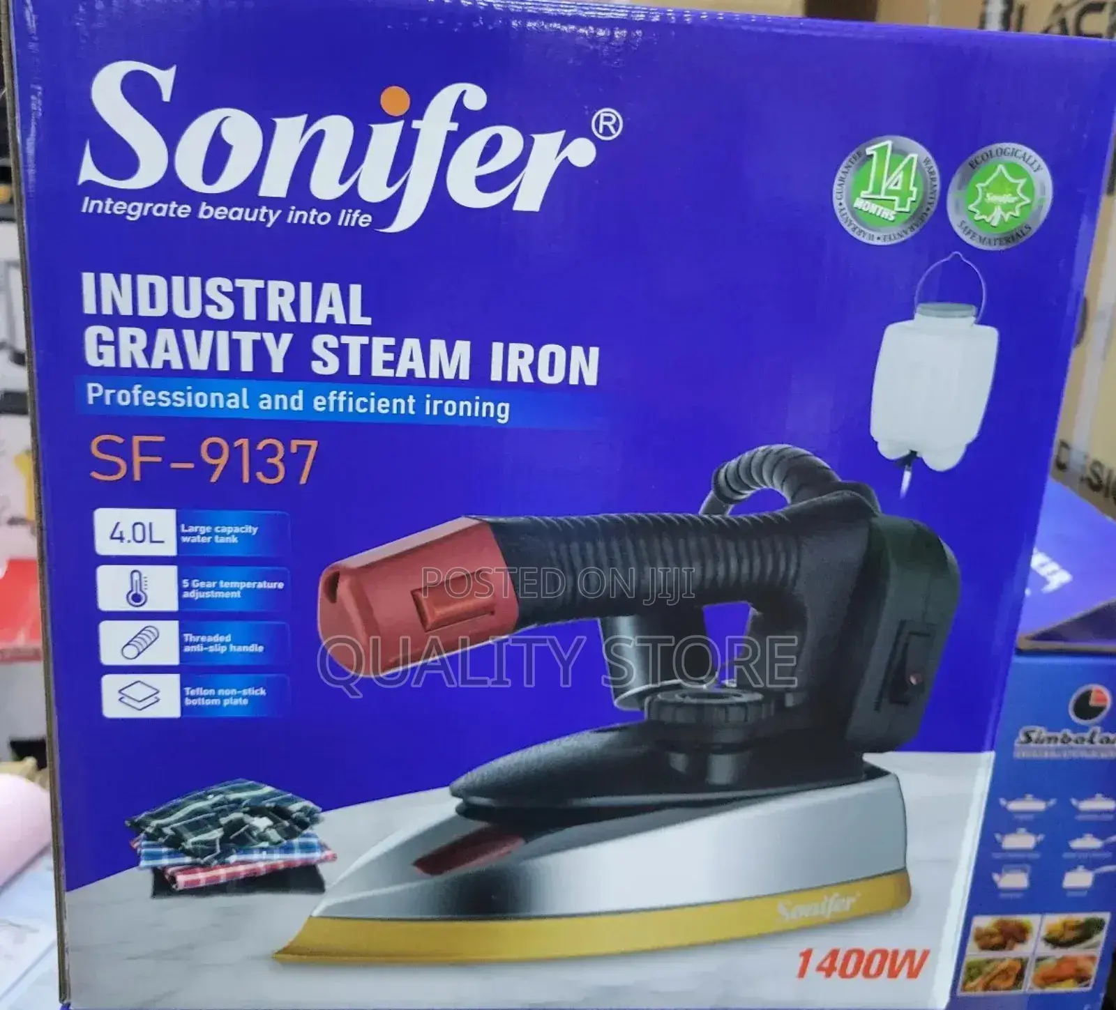 Sonifer Industrial Gravity Steam Iron 1400w Sf-9137