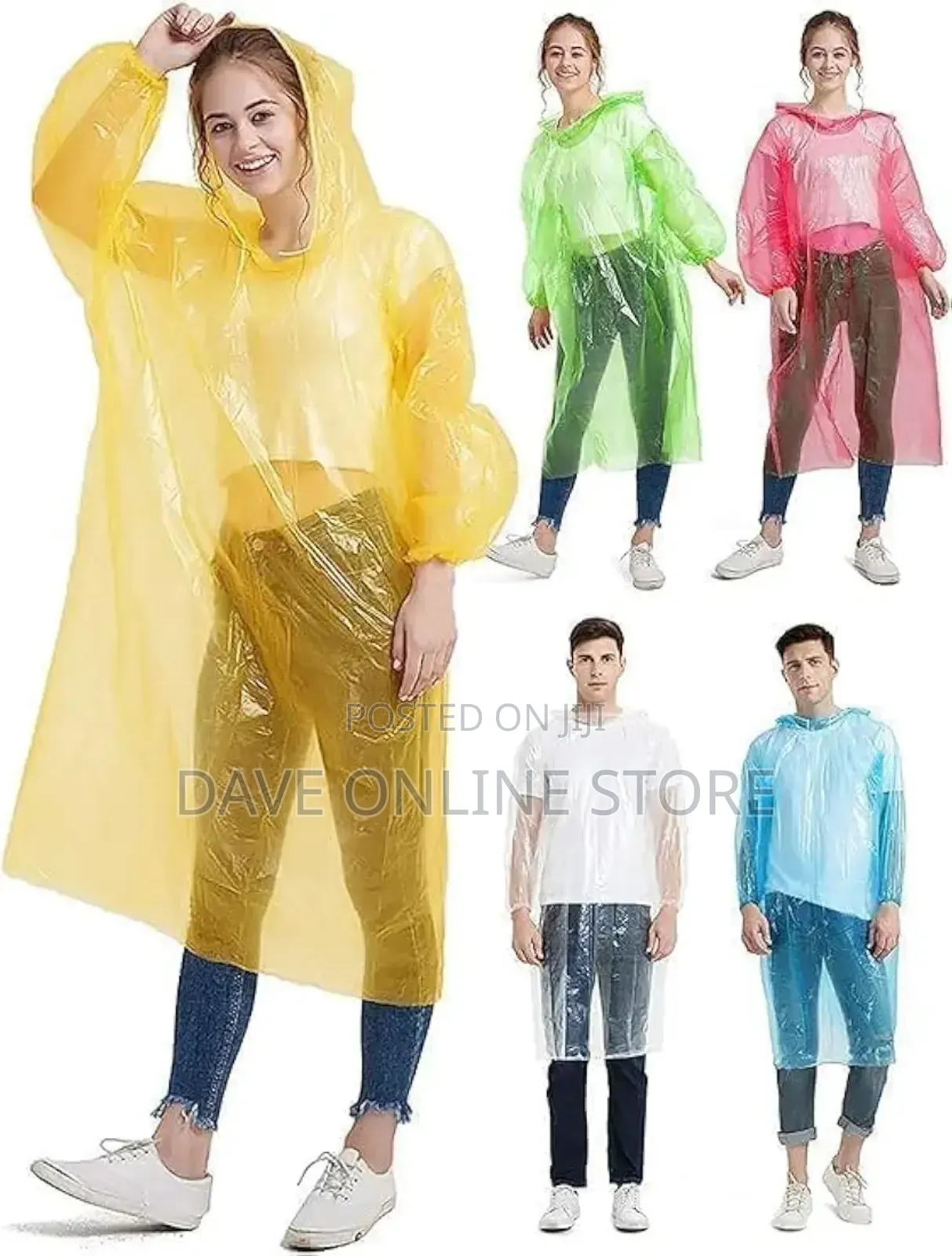 Unisex Disposable Rain Card for Waterproof Thin Plastic - (Pack of 3)