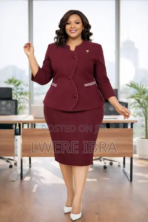 Maroon Skirt Office Suit for Ladies