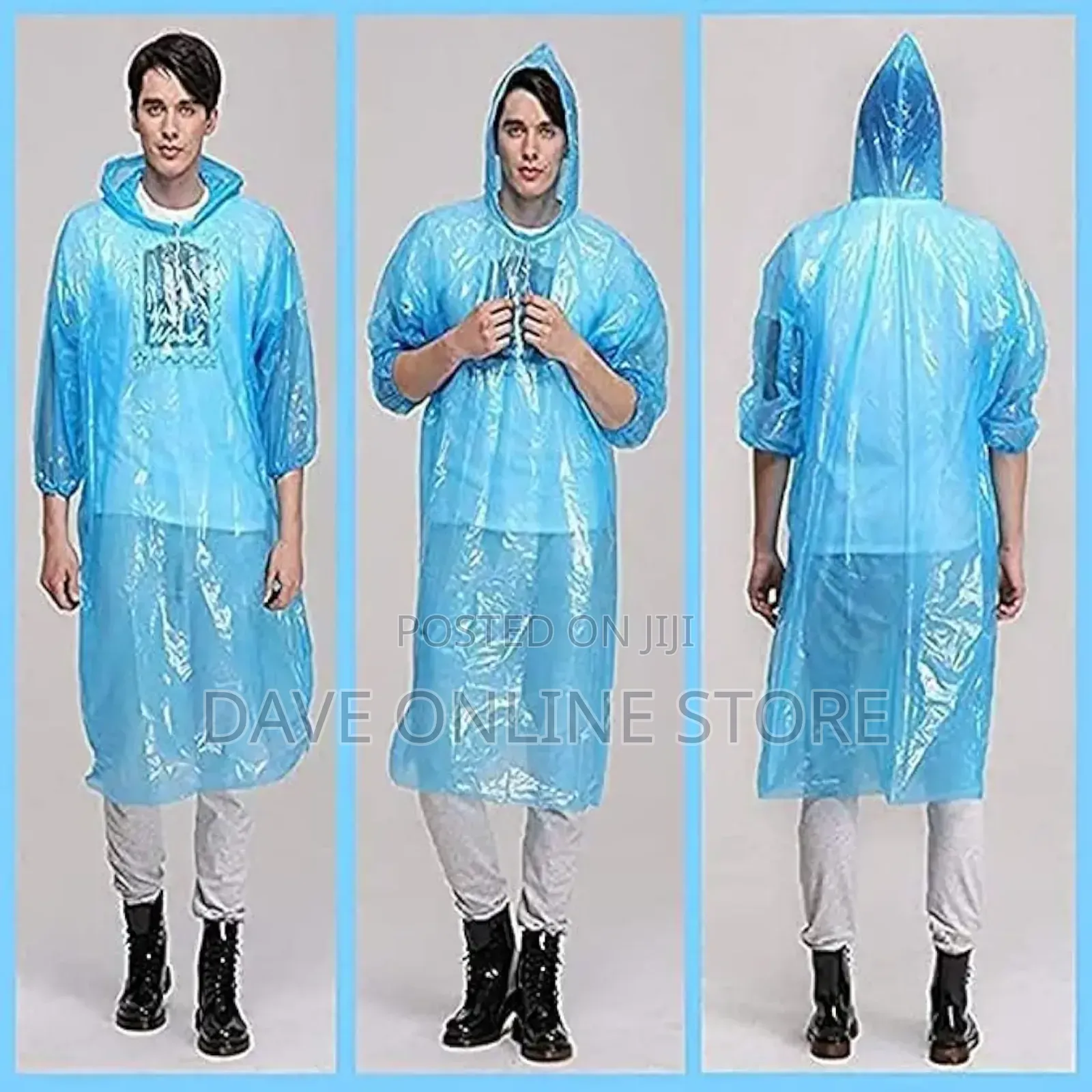 Unisex Disposable Rain Card for Waterproof Thin Plastic - (Pack of 3)