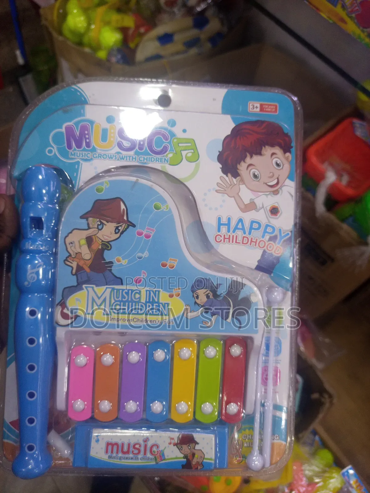5-Key Plastic Xylophone and Piano Musical Toy Set