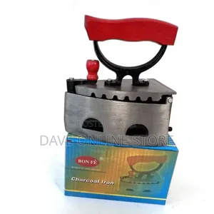 Metallic Charcoal Iron Good for Ironing All Fabrics - Silver