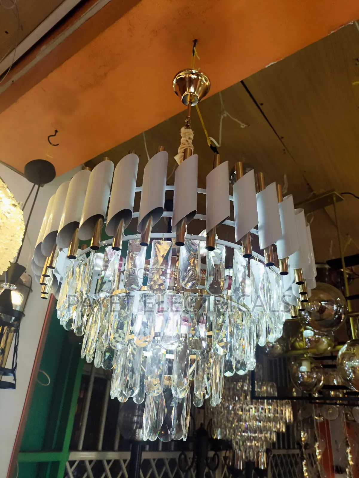 White /Silver Commercial Ceiling Light