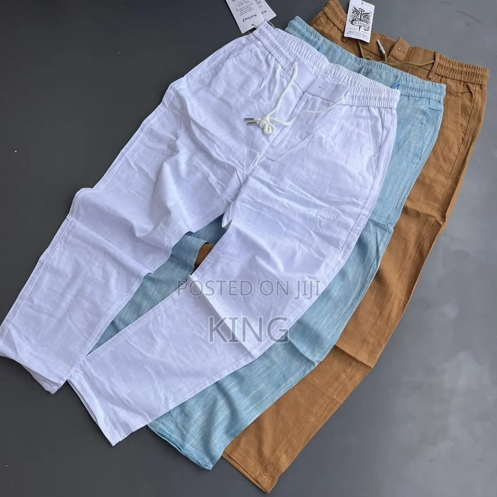 Premium Linen Plain Trousers. Mens All Occasions Linen Pants