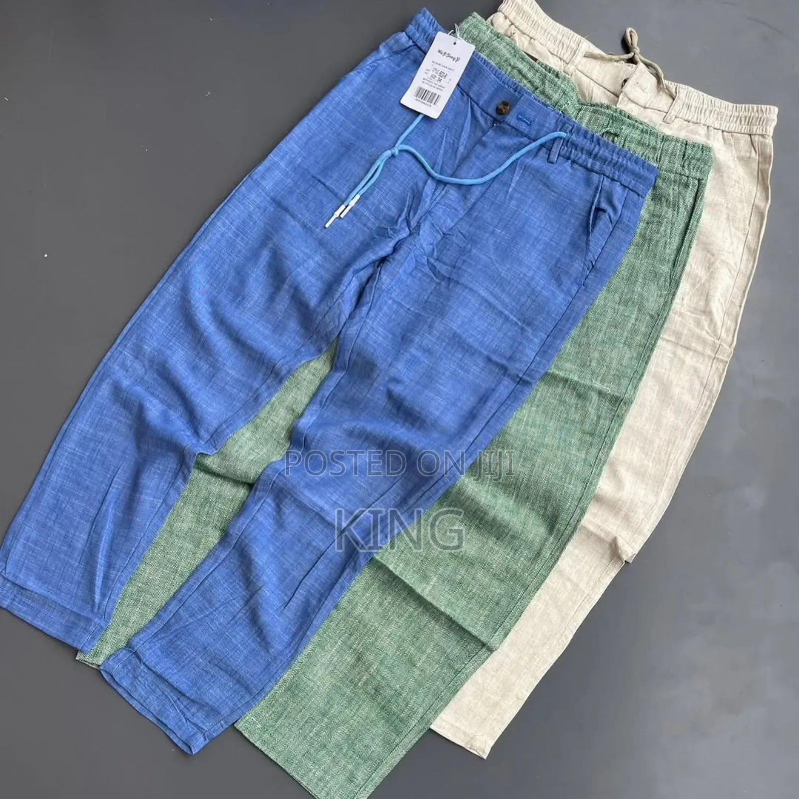 Premium Linen Plain Trousers. Mens All Occasions Linen Pants