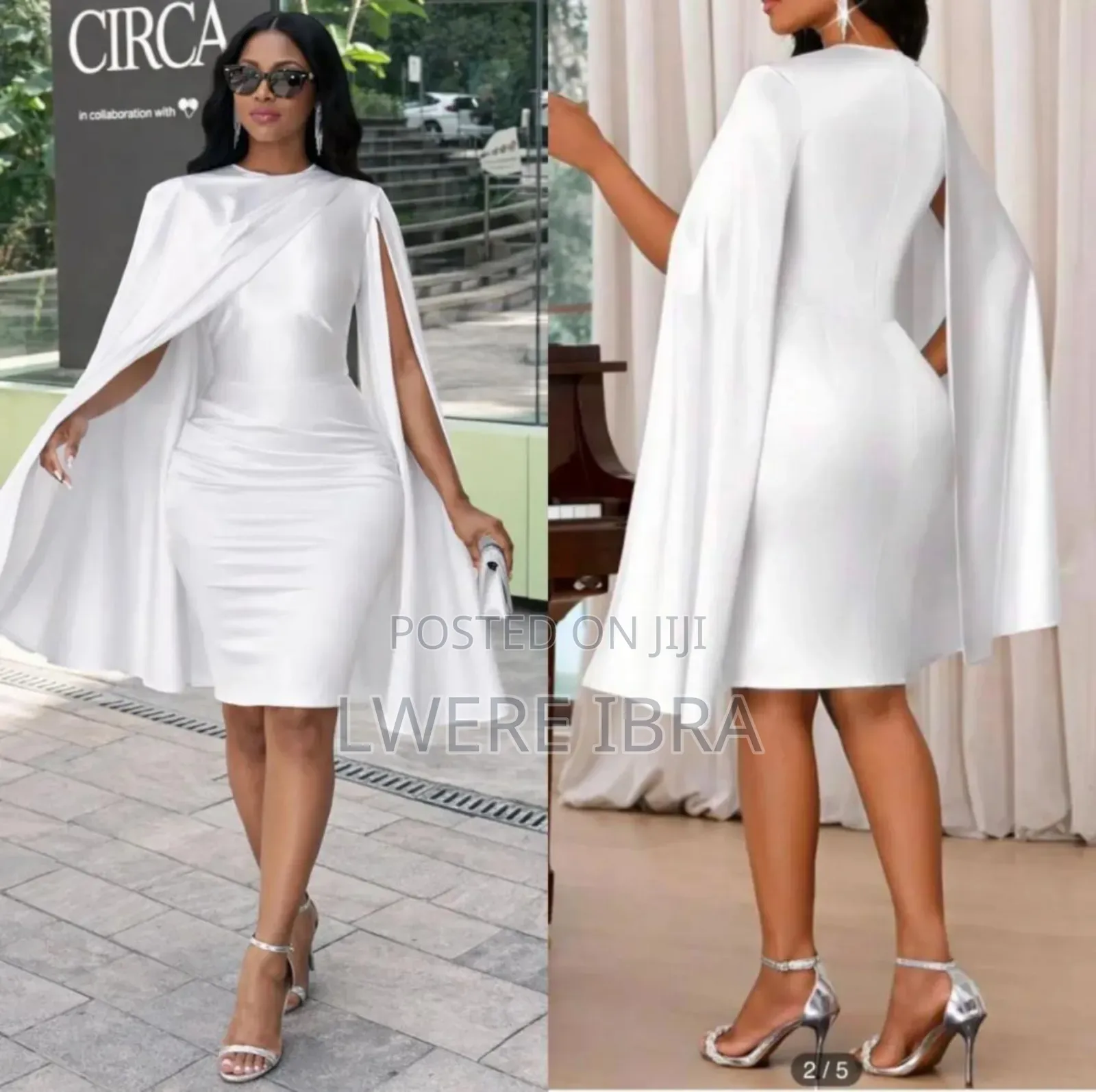 White Satin Party Dresses Size S-Xl