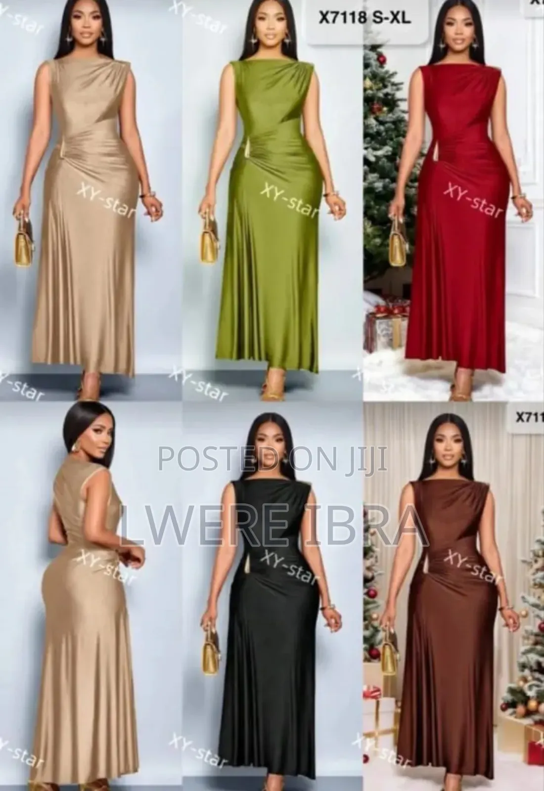 Gold Satin Party Dresses Size S-Xl