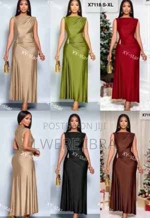 Gold Satin Party Dresses Size S-Xl