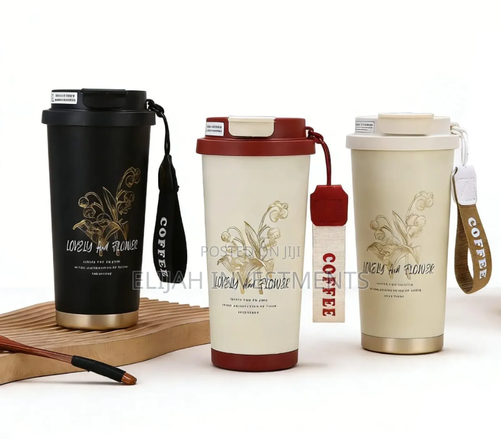 Stainless Steel Travel Mug With Temperature Display