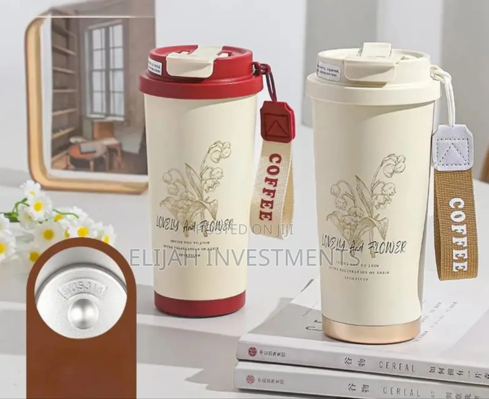 Stainless Steel Travel Mug With Temperature Display