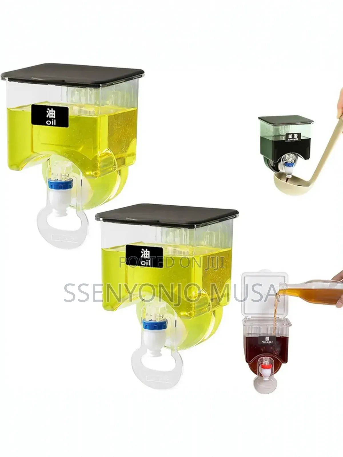 Wall Mounted 350ml Oil Dispenser – Manual Oil Vinegar Bottle