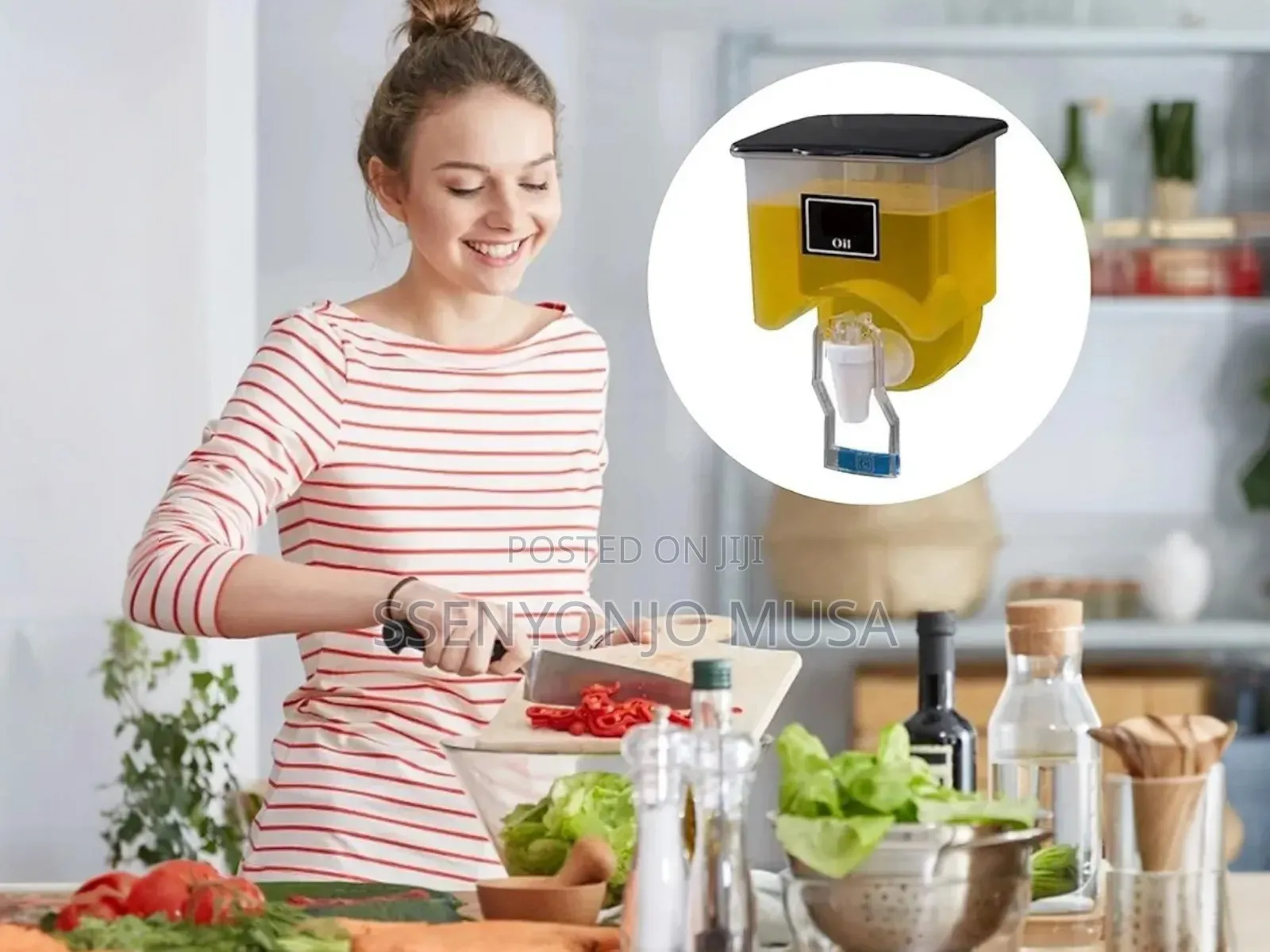 Wall Mounted 350ml Oil Dispenser – Manual Oil Vinegar Bottle