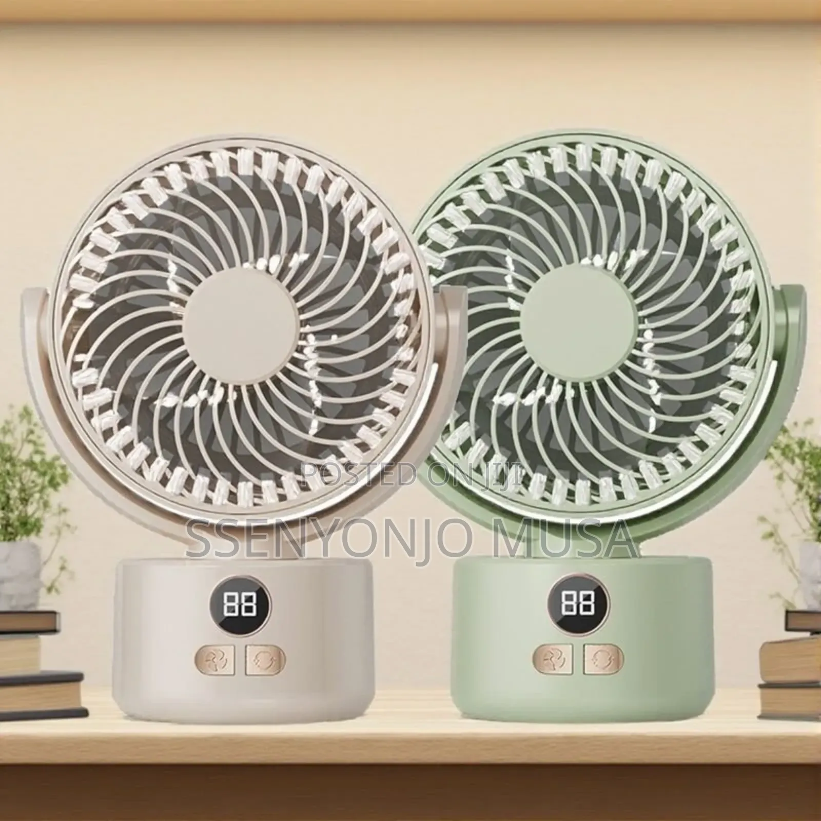 Portable Rechargeable Desk Fan With Usb – Quiet Oscillating Table Fan