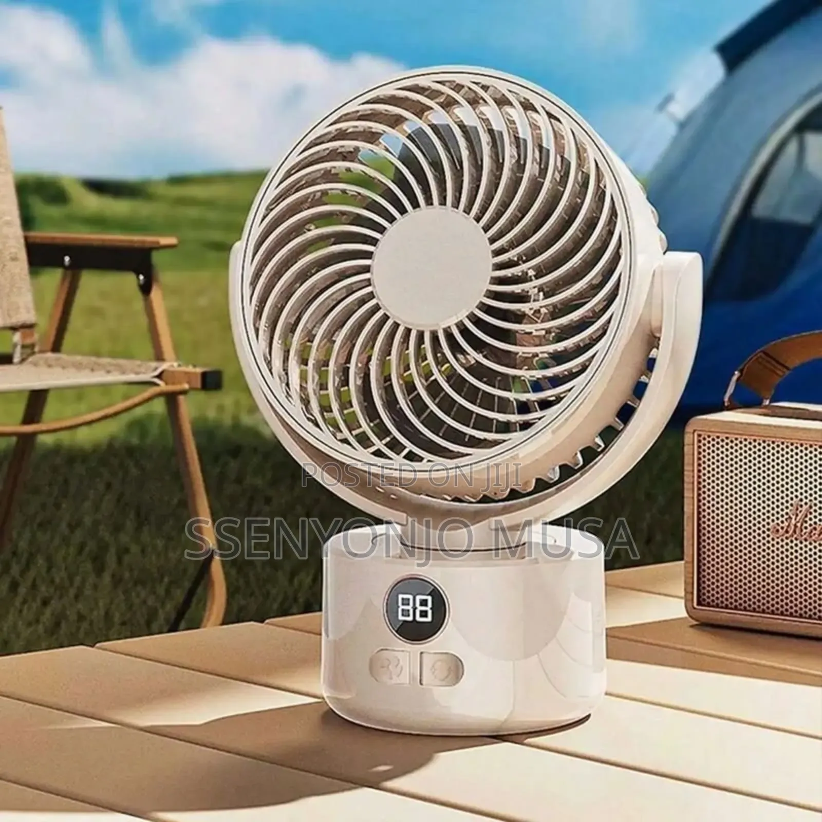 Portable Rechargeable Desk Fan With Usb – Quiet Oscillating Table Fan