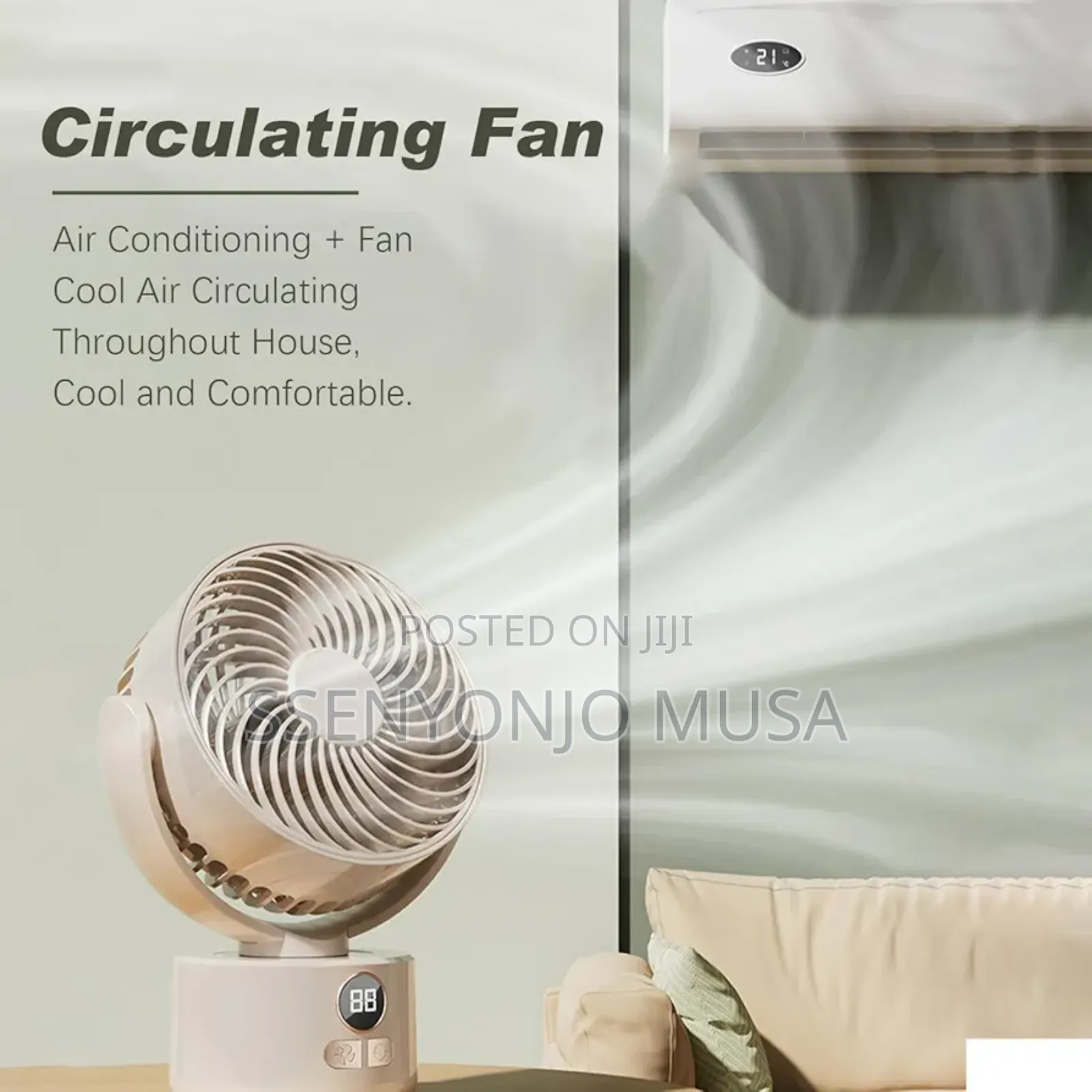 Portable Rechargeable Desk Fan With Usb – Quiet Oscillating Table Fan