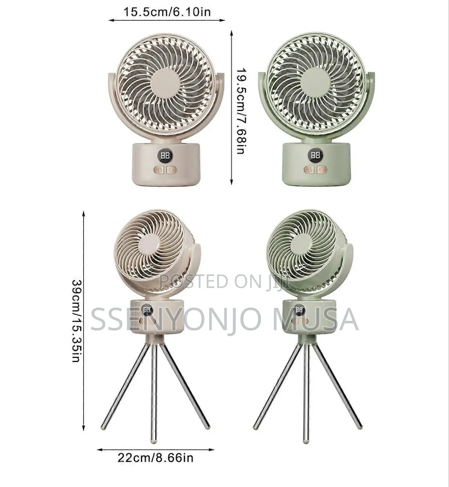 Portable Rechargeable Desk Fan With Usb – Quiet Oscillating Table Fan